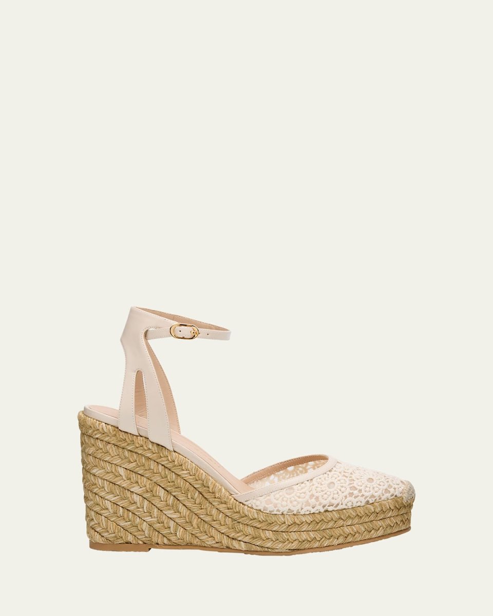 Sasha Lace Wedge Espadrilles